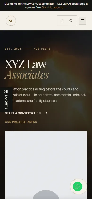 The home page on a phone