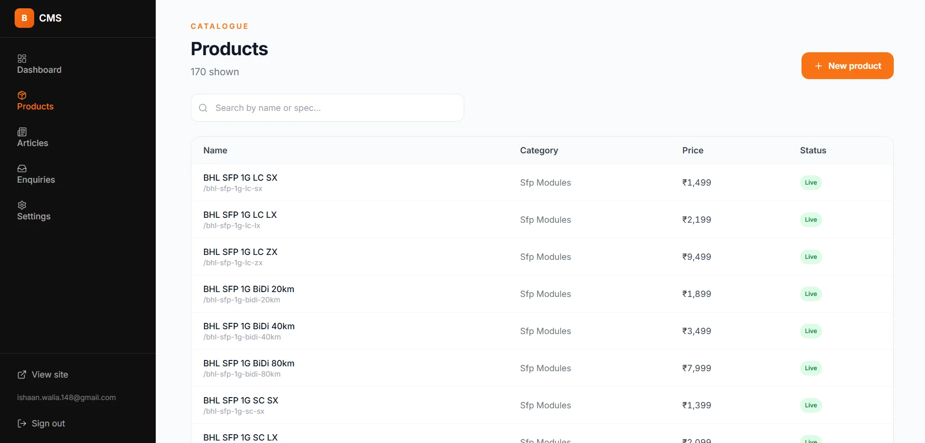 BHL Networks — The CMS