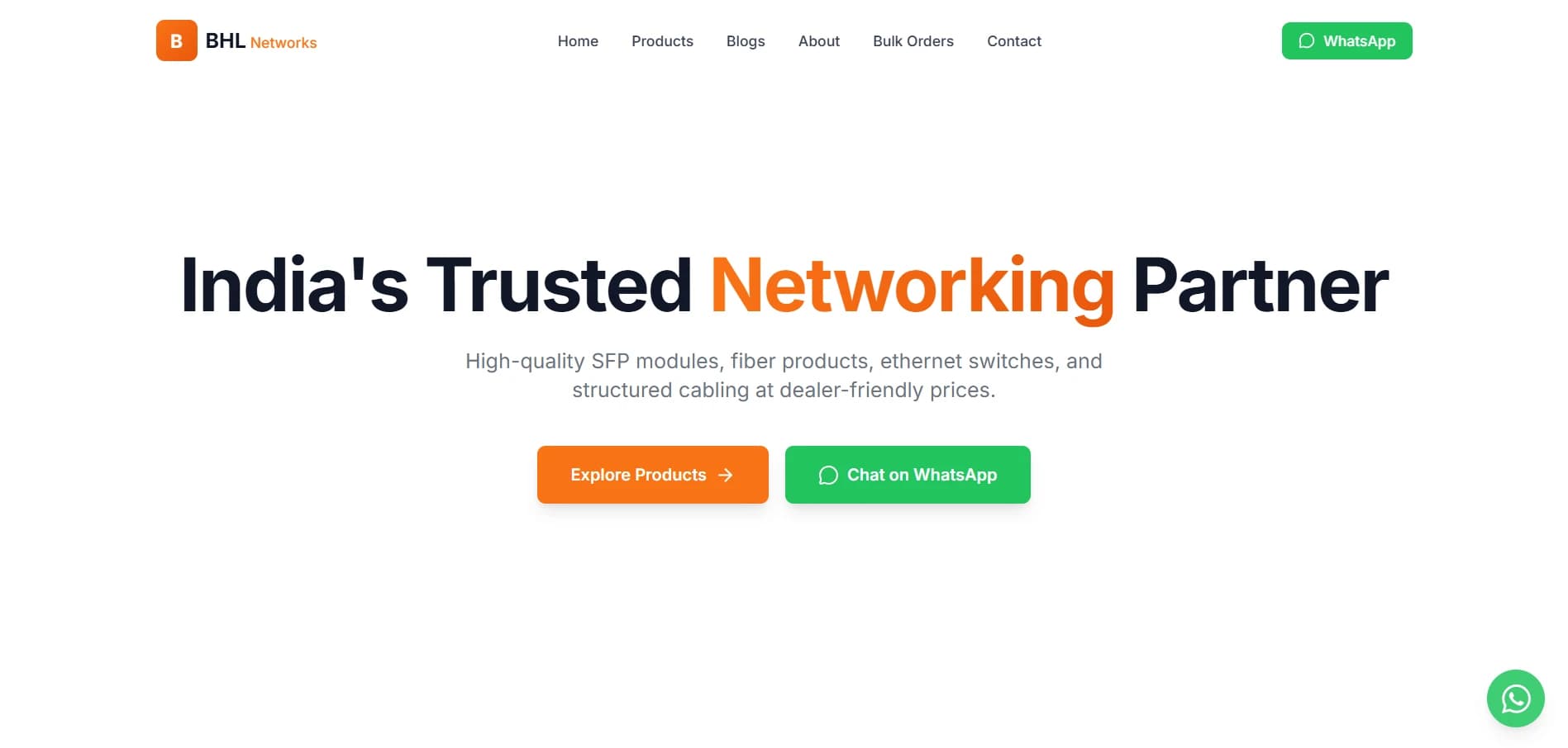 BHL Networks — live site preview