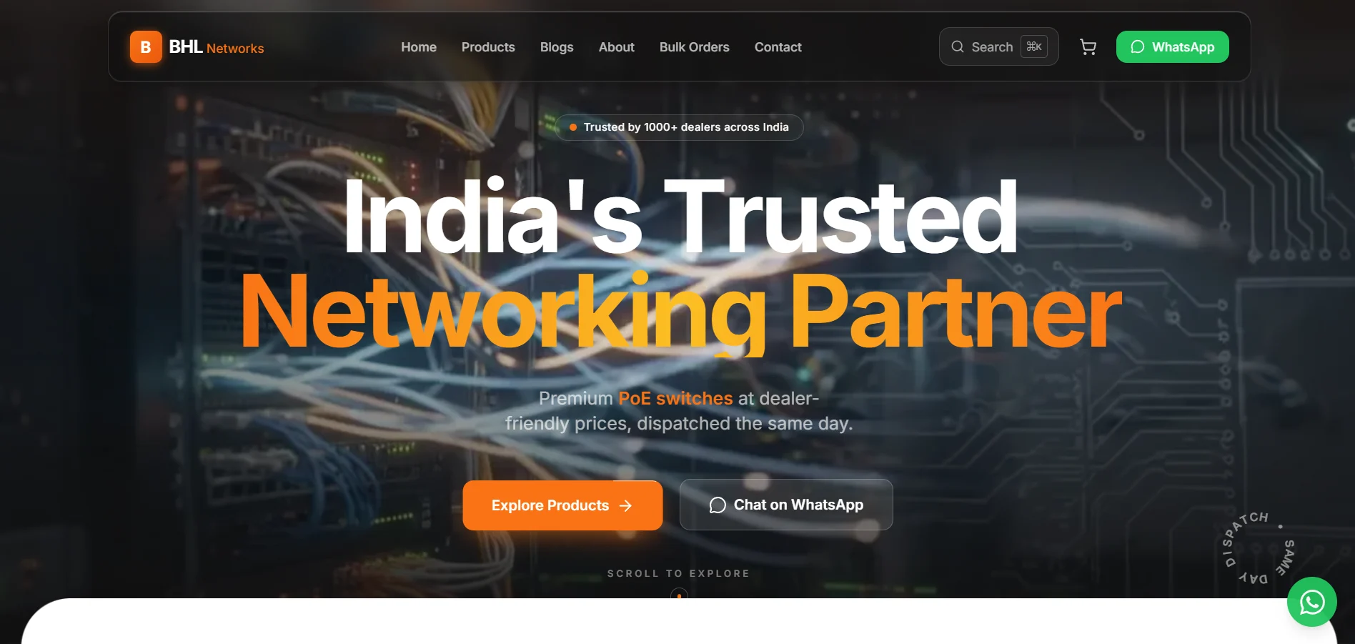 BHL Networks — The homepage