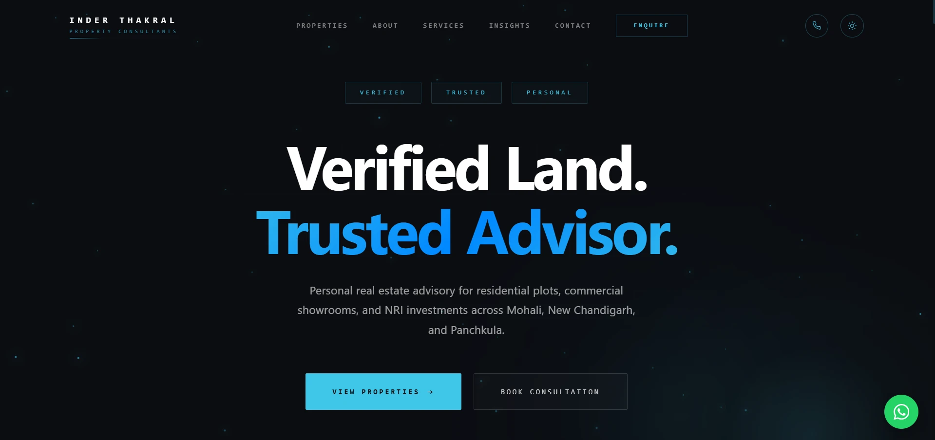 Inder Thakral — live site preview
