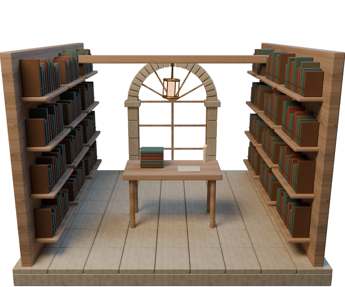 Archive (3D scene), a still from the 3D scene