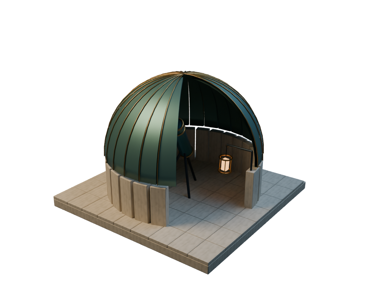 Observatory (3D scene), a still from the 3D scene