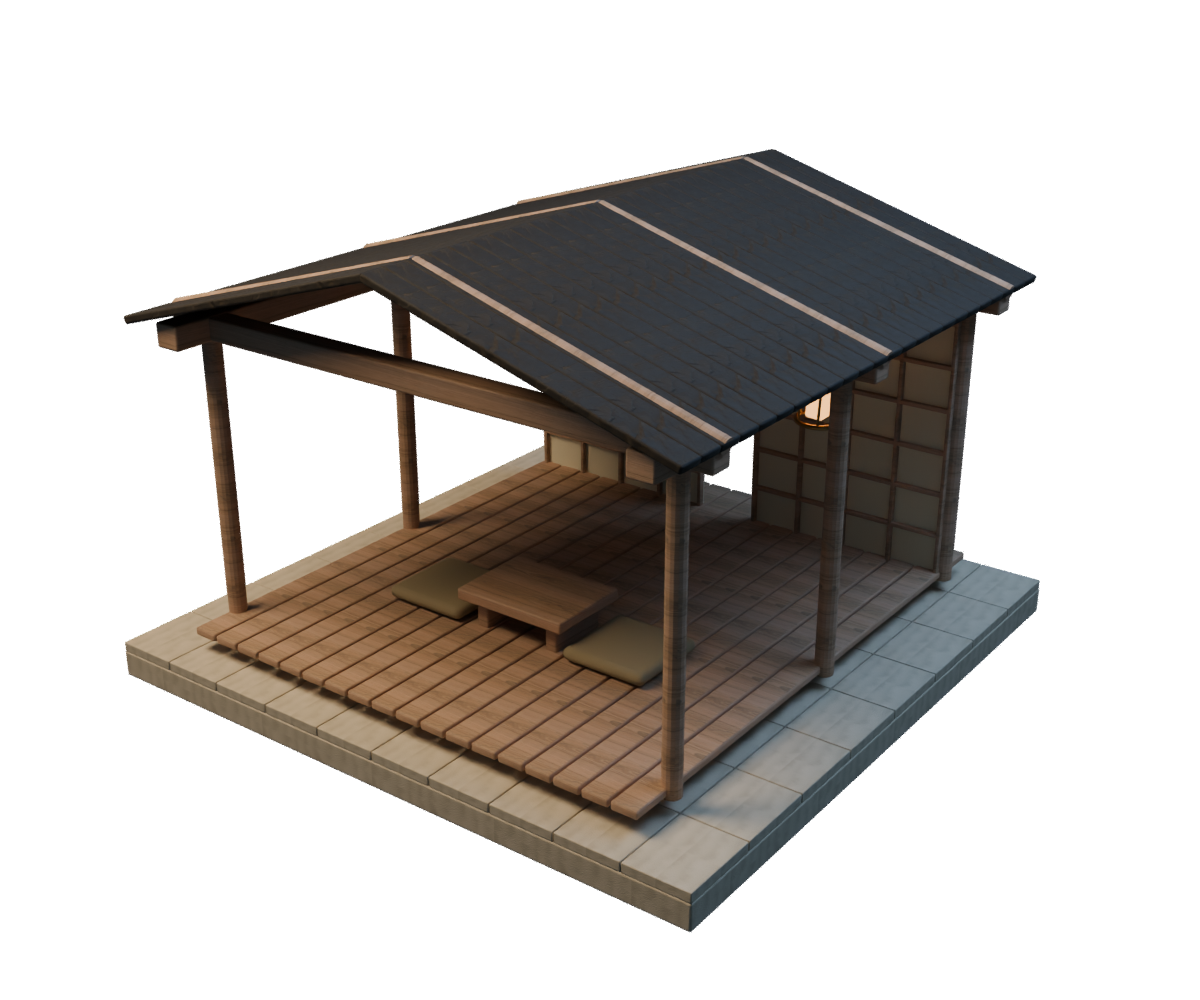 Onsen (3D scene), a still from the 3D scene