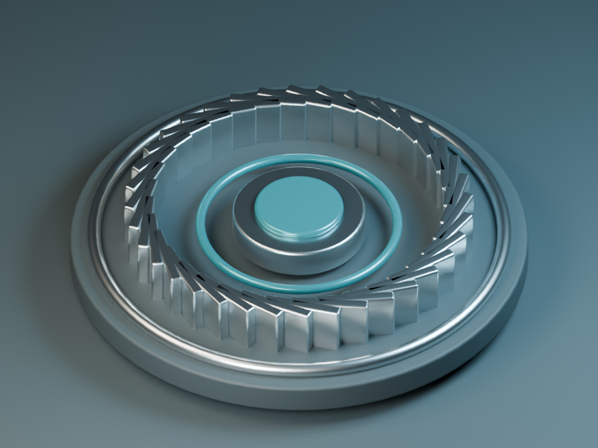 Radial Assembly (3D scene), a still from the 3D scene