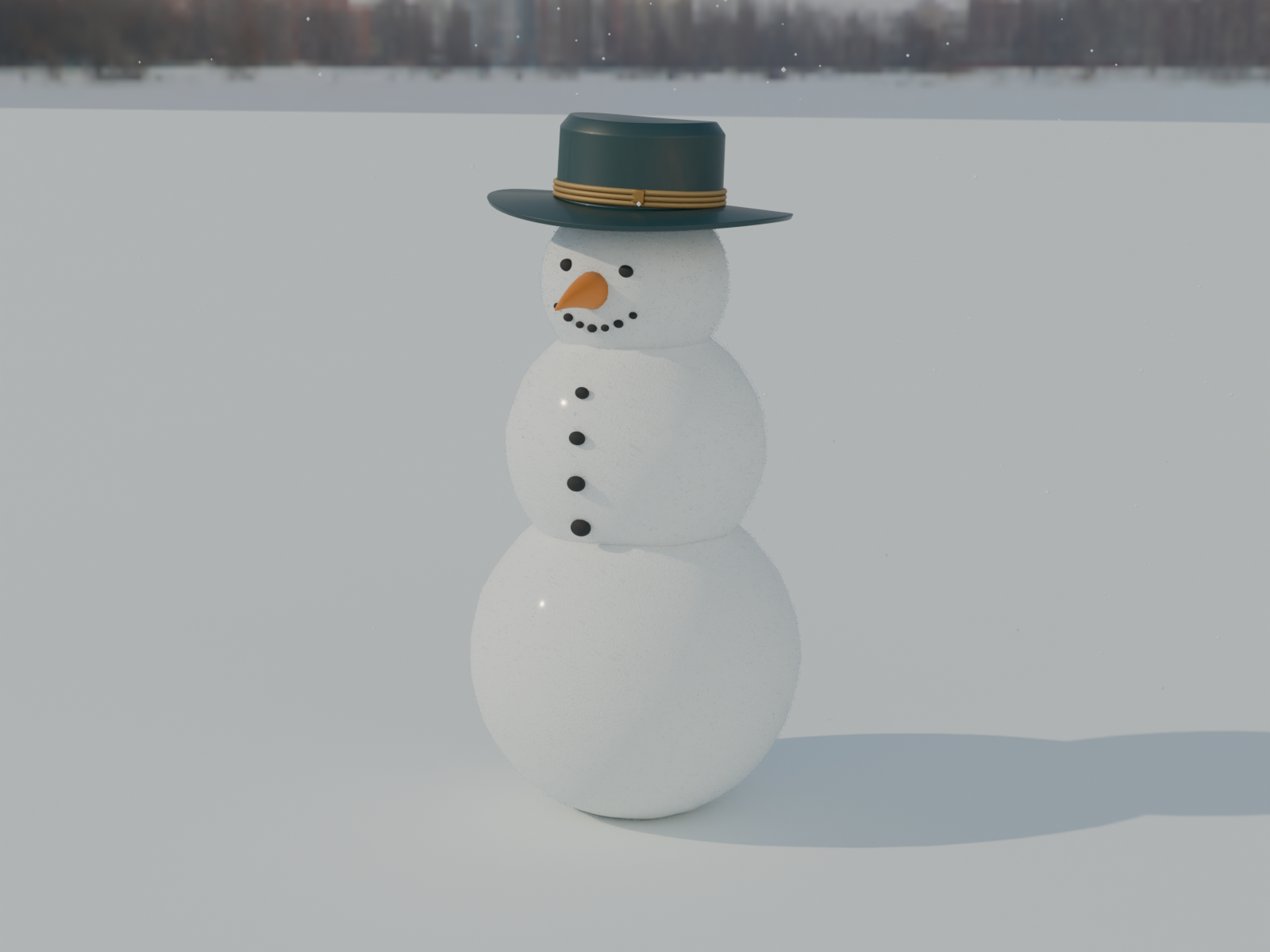 Snowman (3D scene), a still from the 3D scene