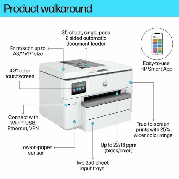 HP OfficeJet Pro 9730 Wide Format All-in-One - Image 8