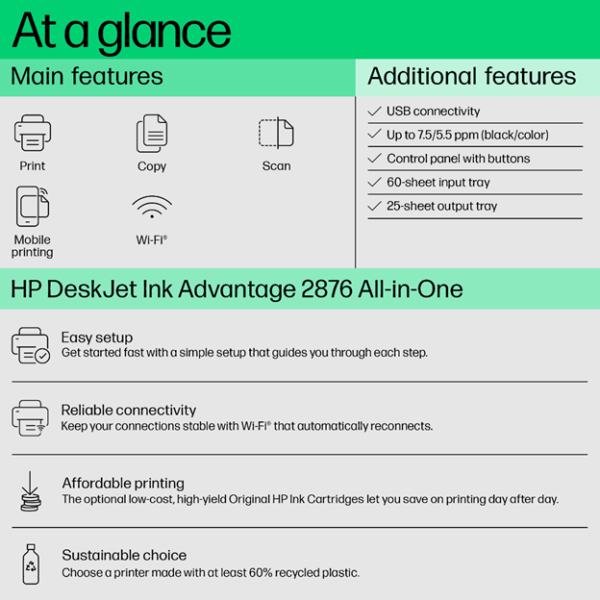HP DeskJet Ink Advantage 2876 All-in-One - Image 4