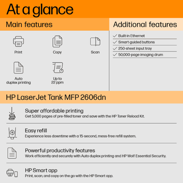 HP LaserJet Tank MFP 2606dn - Image 5