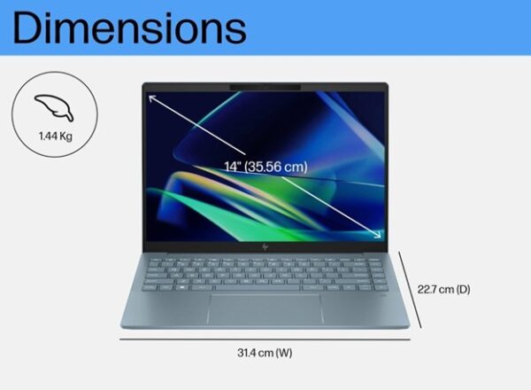 HP Pavilion Plus Laptop 14-ew1082TU, Blue - Image 6