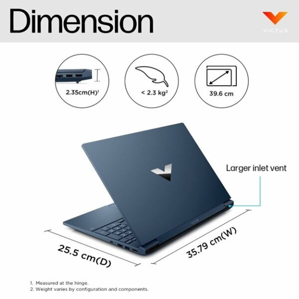 HP Victus Gaming Laptop 15-fa1278TX, Performance Blue - Image 6