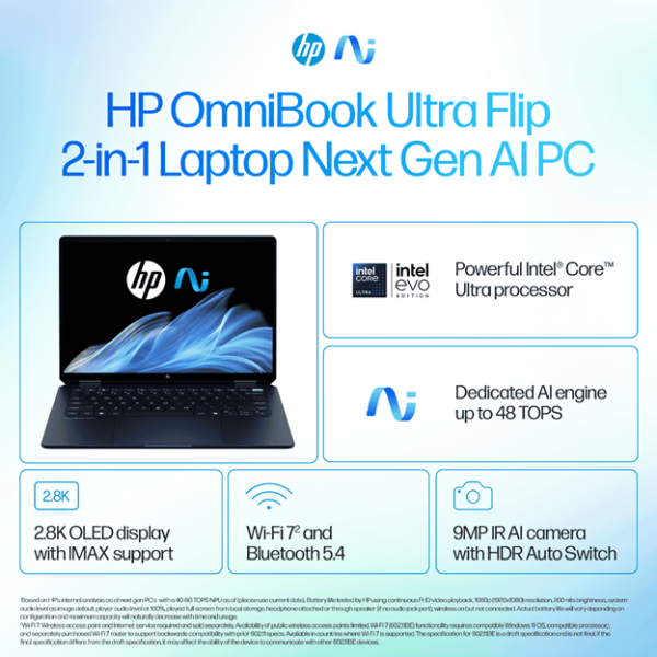 HP OmniBook Ultra Flip Laptop 14-fh0046TU, Atmospheric Blue - Image 12
