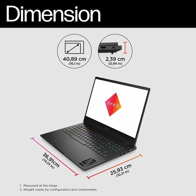 HP OMEN Gaming Laptop 16-xd0020AX, Black - Image 7